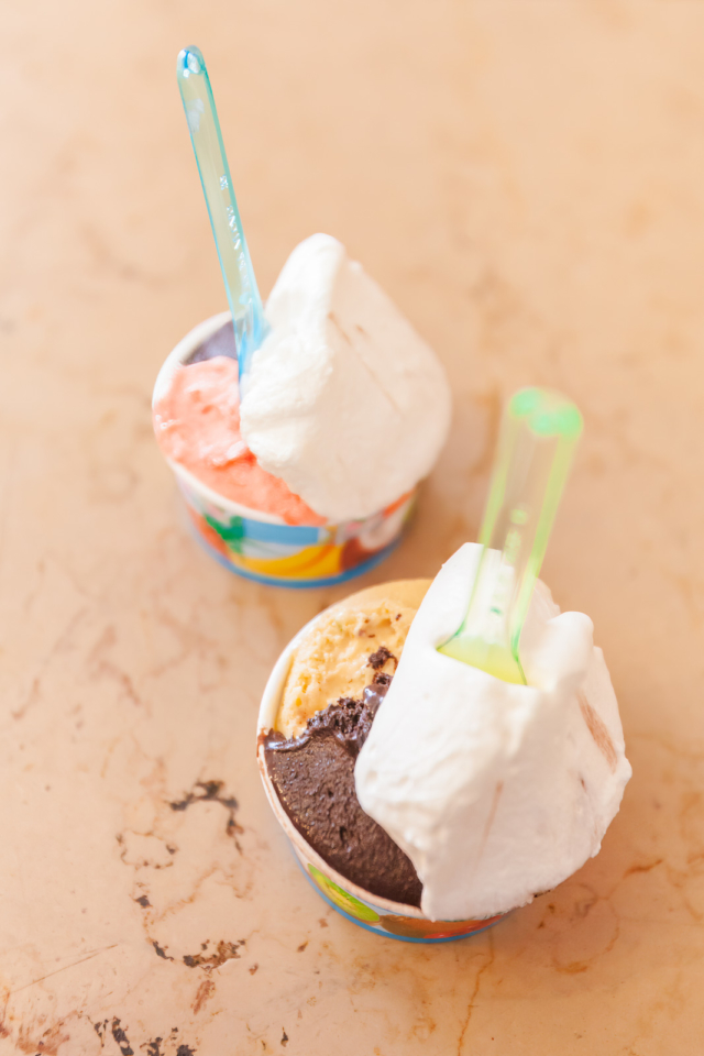 Gelato near Piazza del Popolo in Rome