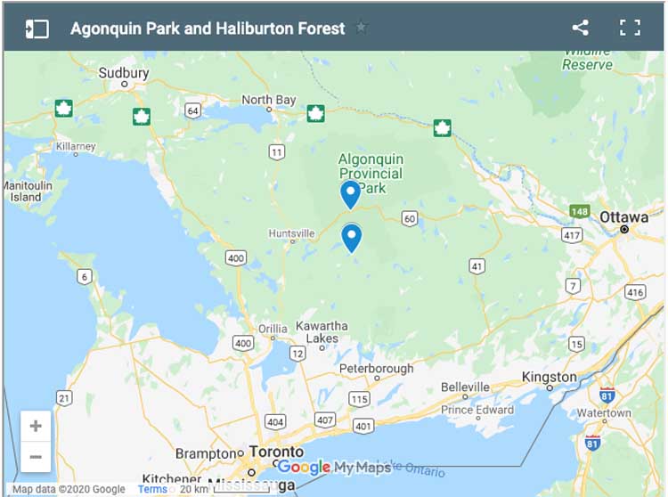 places to visit in Algonquin Provincial Park and Haliburton Forest