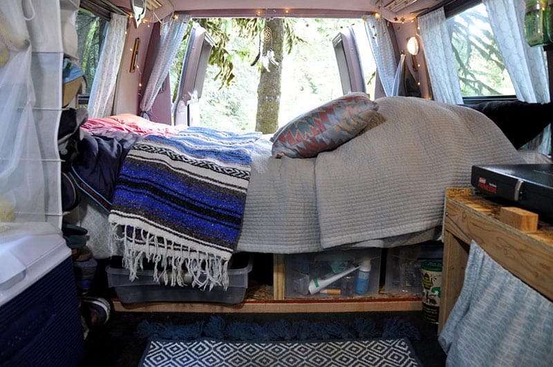 campervan hire interior