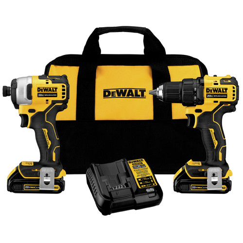 Combo Kits | Dewalt DCK278C2 2-Tool Combo Kit - 20V MAX ATOMIC Brushless Cordless Drill Driver & Impact Driver Kit with 2 Batteries (1.3 Ah) image number 0