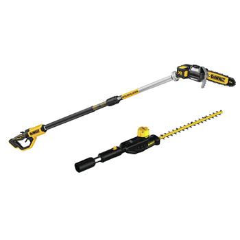 OUTDOOR POWER COMBO KITS | Dewalt 20V MAX XR Brushless Lithium-Ion Cordless Pole Saw and Pole Hedge Trimmer Head with 20V MAX Compatibility Bundle (Tool Only) - DCPS620B-DCPH820BH
