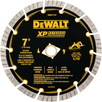 BLADES | Dewalt 7 in. XP Turbo Segmented Diamond Blade - DW4714T