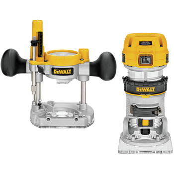 PRODUCTS | Dewalt 110V 7 Amp Variable Speed 1-1/4 HP Corded Compact Router with LED Combo Kit - DWP611PK