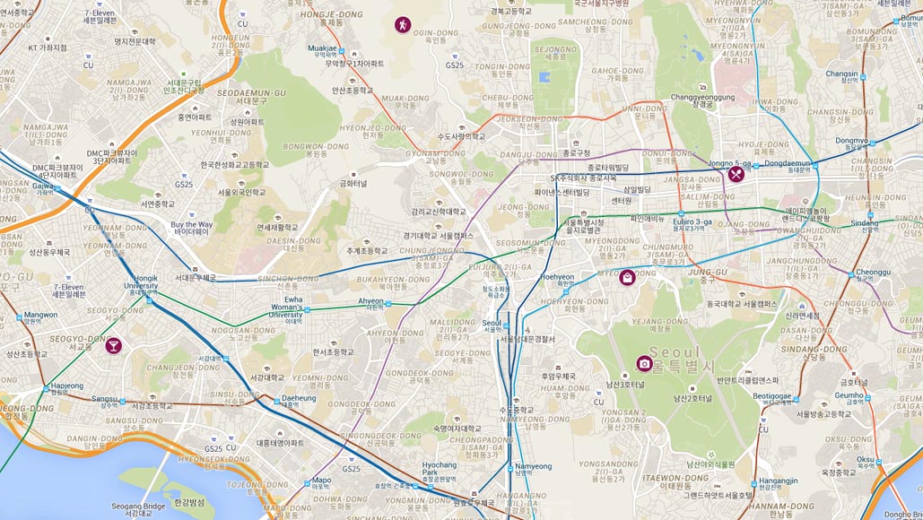 three days in seoul map day 2