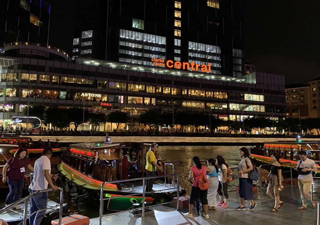 Boat trip at Clarke Quay Singapore 