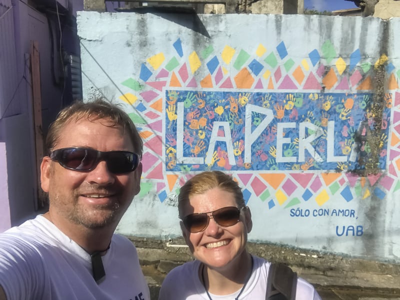 Helping out in La Perla Puerto Rico